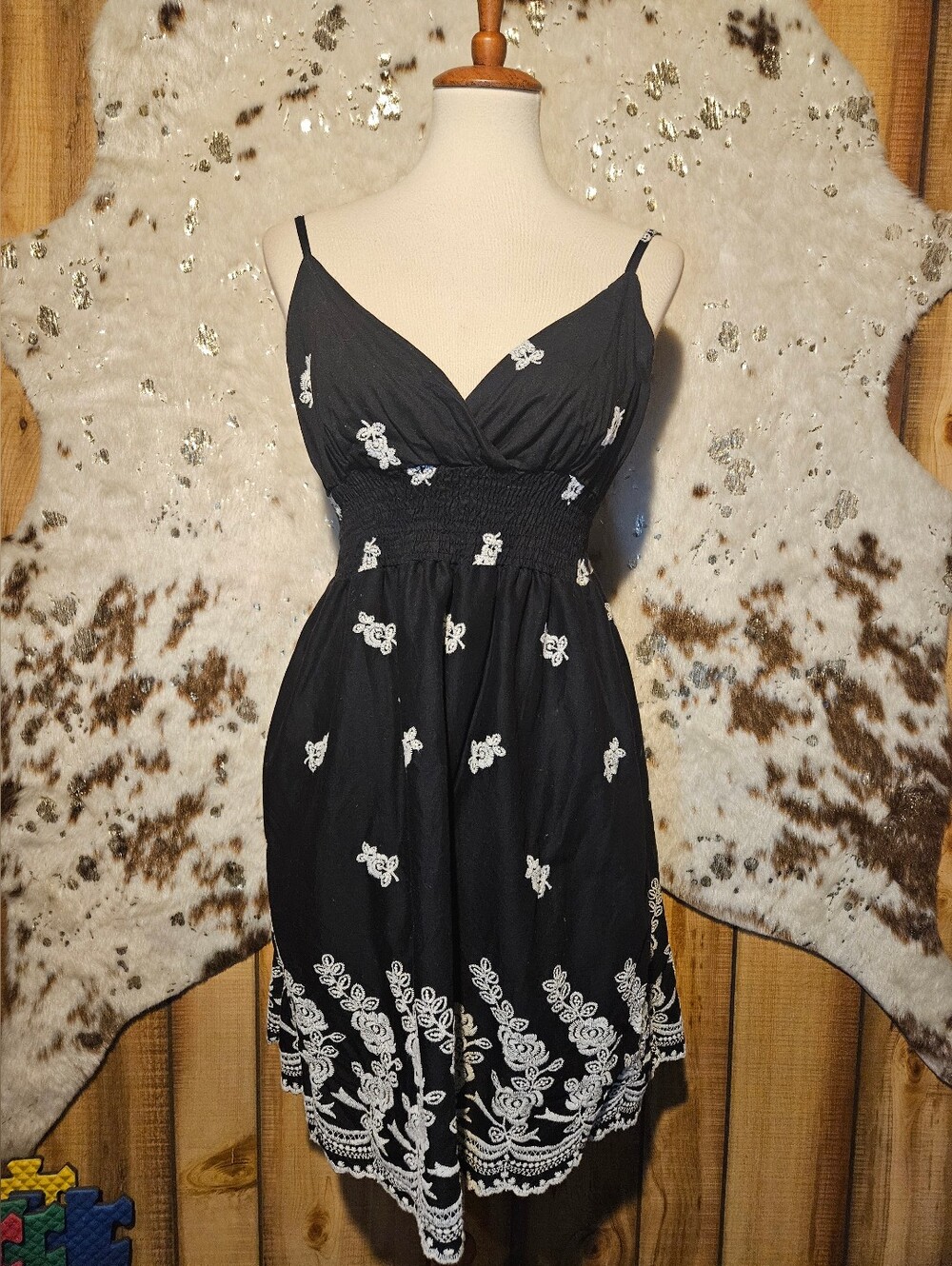 Black Embroidered Summer Dress - Brand: ShesCool